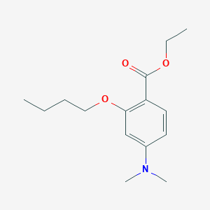 molecular formula C15H23NO3 B14247595 Ethyl 2-butoxy-4-(dimethylamino)benzoate CAS No. 255871-37-5