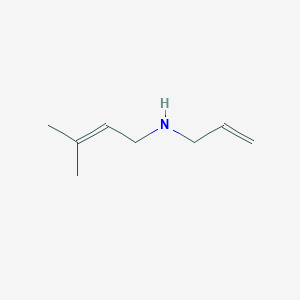 molecular formula C8H15N B14247628 2-Buten-1-amine, 3-methyl-N-2-propenyl- CAS No. 403790-40-9