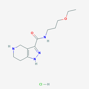 N-(3-Ethoxypropyl)-4,5,6,7-tetrahydro-1H-pyrazolo-[4,3-c]pyridine-3-carboxamide hydrochloride