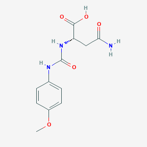 molecular formula C12H15N3O5 B14247670 N~2~-[(4-Methoxyphenyl)carbamoyl]-L-asparagine CAS No. 473690-05-0
