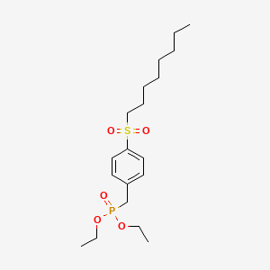 molecular formula C19H33O5PS B14247695 Diethyl {[4-(octane-1-sulfonyl)phenyl]methyl}phosphonate CAS No. 408496-45-7