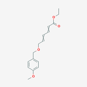 molecular formula C16H20O4 B14247783 Ethyl 6-[(4-methoxyphenyl)methoxy]hexa-2,4-dienoate CAS No. 214341-93-2