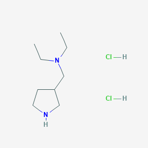 molecular formula C9H22Cl2N2 B1424783 N-Ethyl-N-(pyrrolidin-3-ylmethyl)ethanamine dihydrochloride CAS No. 1219981-40-4