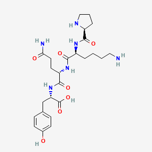 molecular formula C25H38N6O7 B14247845 L-Prolyl-L-lysyl-L-glutaminyl-L-tyrosine CAS No. 477274-33-2