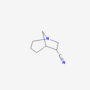 molecular formula C8H12N2 B14247851 1-Azabicyclo[3.2.1]octane-6-carbonitrile CAS No. 216593-16-7