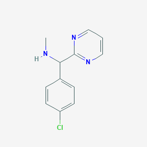 [(4-Chlorophenyl)(pyrimidin-2-yl)methyl](methyl)amine