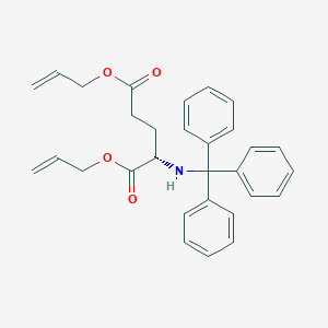 molecular formula C30H31NO4 B14247864 Diprop-2-en-1-yl N-(triphenylmethyl)-L-glutamate CAS No. 189135-48-6