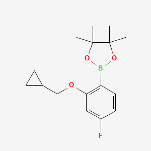 2-[2-(Cyclopropylmethoxy)-4-fluorophenyl]-4,4,5,5-tetramethyl-1,3,2-dioxaborolane