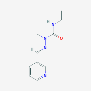 molecular formula C10H14N4O B14247875 N-Ethyl-1-methyl-2-[(pyridin-3-yl)methylidene]hydrazine-1-carboxamide CAS No. 184421-43-0