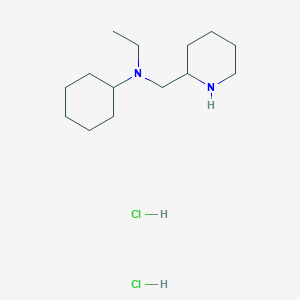 molecular formula C14H30Cl2N2 B1424791 n-Ethyl-n-(2-piperidinylmethyl)cyclohexanamine dihydrochloride CAS No. 1220021-48-6