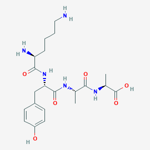 molecular formula C21H33N5O6 B14247918 L-Lysyl-L-tyrosyl-L-alanyl-L-alanine CAS No. 256636-32-5