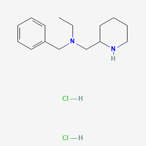 molecular formula C15H26Cl2N2 B1424792 二盐酸 n-苄基-n-(2-哌啶基甲基)-1-乙胺 CAS No. 1220019-22-6