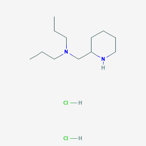 molecular formula C12H28Cl2N2 B1424794 n-(2-Piperidinylmethyl)-n-propyl-1-propanamine dihydrochloride CAS No. 1220018-78-9