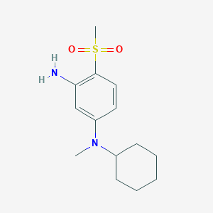 molecular formula C14H22N2O2S B1424795 N1-Cyclohexyl-N1-methyl-4-(methylsulfonyl)-1,3-benzenediamine CAS No. 1220033-81-7