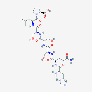 molecular formula C31H50N10O12 B14247951 L-Histidyl-L-glutaminyl-L-seryl-L-seryl-L-seryl-L-leucyl-L-proline CAS No. 402562-46-3