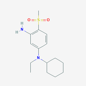 molecular formula C15H24N2O2S B1424797 N1-Cyclohexyl-N1-ethyl-4-(methylsulfonyl)-1,3-benzenediamine CAS No. 1220017-67-3