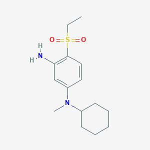 molecular formula C15H24N2O2S B1424798 N1-Cyclohexyl-4-(ethylsulfonyl)-N1-methyl-1,3-benzenediamine CAS No. 1220033-94-2