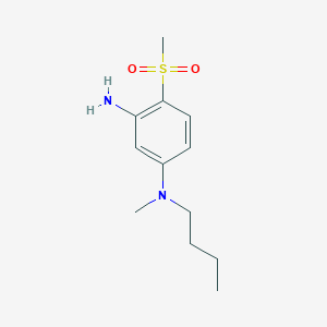 molecular formula C12H20N2O2S B1424806 N1-丁基-N1-甲基-4-(甲磺酰基)-1,3-苯二胺 CAS No. 1219976-26-7