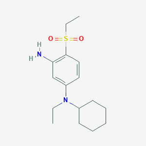 molecular formula C16H26N2O2S B1424807 N1-Cyclohexyl-N1-ethyl-4-(ethylsulfonyl)-1,3-benzenediamine CAS No. 1219972-64-1