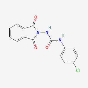 molecular formula C15H10ClN3O3 B14248087 Urea, N-(4-chlorophenyl)-N'-(1,3-dihydro-1,3-dioxo-2H-isoindol-2-yl)- CAS No. 314282-68-3