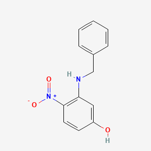 molecular formula C13H12N2O3 B14248098 3-(Benzylamino)-4-nitrophenol CAS No. 181361-96-6