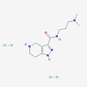 molecular formula C12H23Cl2N5O B1424811 N-[3-(Dimethylamino)propyl]-4,5,6,7-tetrahydro-1H-pyrazolo[4,3-c]pyridine-3-carboxamide diHCl CAS No. 1220038-01-6