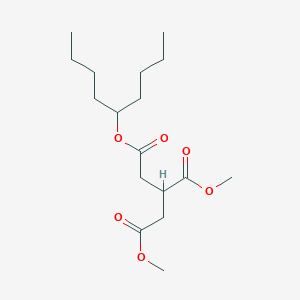molecular formula C17H30O6 B14248146 1,2,3-Propanetricarboxylic acid, 1-(1-butylpentyl) 2,3-dimethyl ester CAS No. 389126-53-8