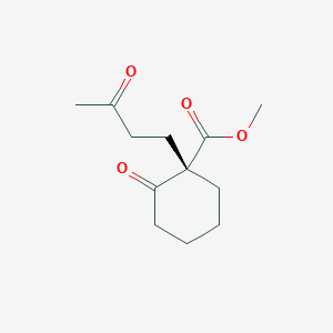 molecular formula C12H18O4 B14248217 Methyl (1S)-2-oxo-1-(3-oxobutyl)cyclohexane-1-carboxylate CAS No. 519021-33-1