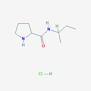 molecular formula C9H19ClN2O B1424823 N-(sec-Butyl)-2-pyrrolidinecarboxamide hydrochloride CAS No. 1236255-05-2