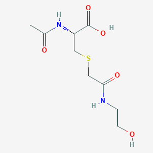 molecular formula C9H16N2O5S B14248254 N-Acetyl-S-{2-[(2-hydroxyethyl)amino]-2-oxoethyl}-L-cysteine CAS No. 185614-65-7