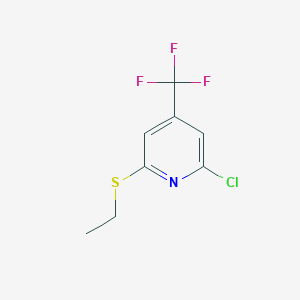 molecular formula C8H7ClF3NS B1424826 2-Chloro-6-ethylsulfanyl-4-trifluoromethyl-pyridine CAS No. 1160995-02-7
