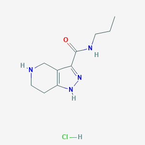 molecular formula C10H17ClN4O B1424830 N-Propyl-4,5,6,7-tetrahydro-1H-pyrazolo[4,3-c]pyridine-3-carboxamide hydrochloride CAS No. 1220036-96-3
