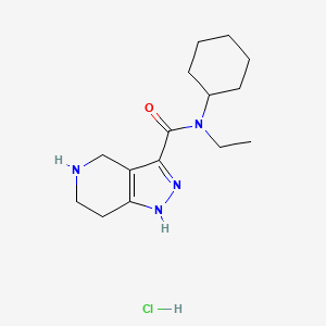 molecular formula C15H25ClN4O B1424831 N-环己基-N-乙基-4,5,6,7-四氢-1H-吡唑并[4,3-c]吡啶-3-甲酰胺盐酸盐 CAS No. 1219982-56-5