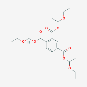 molecular formula C21H30O9 B14248321 Tris(1-ethoxyethyl) benzene-1,2,4-tricarboxylate CAS No. 221641-39-0