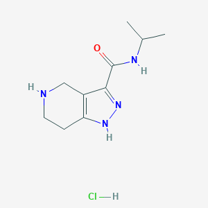 molecular formula C10H17ClN4O B1424838 N-Isopropyl-4,5,6,7-tetrahydro-1H-pyrazolo[4,3-c]pyridine-3-carboxamide hydrochloride CAS No. 1220036-91-8