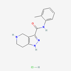 N-(2-Methylphenyl)-4,5,6,7-tetrahydro-1H-pyrazolo-[4,3-c]pyridine-3-carboxamide hydrochloride