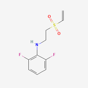 molecular formula C10H11F2NO2S B14248410 Benzenamine, N-[2-(ethenylsulfonyl)ethyl]-2,6-difluoro- CAS No. 473871-37-3
