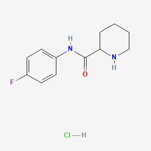 molecular formula C12H16ClFN2O B1424843 N-(4-Fluorophenyl)-2-piperidinecarboxamide hydrochloride CAS No. 1236262-58-0