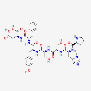 molecular formula C39H49N9O13 B14248448 L-Prolyl-L-histidyl-L-seryl-L-seryl-L-tyrosyl-L-phenylalanyl-L-aspartic acid CAS No. 377755-88-9