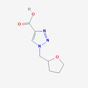 molecular formula C8H11N3O3 B1424845 1-[(oxolan-2-yl)methyl]-1H-1,2,3-triazole-4-carboxylic acid CAS No. 1250343-44-2