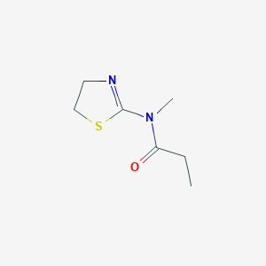 molecular formula C7H12N2OS B14248450 Propanamide, N-(4,5-dihydro-2-thiazolyl)-N-methyl- CAS No. 515863-54-4