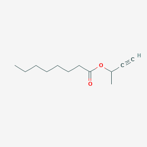 molecular formula C12H20O2 B14248485 Octanoic acid, but-3-yn-2-yl ester CAS No. 215544-17-5