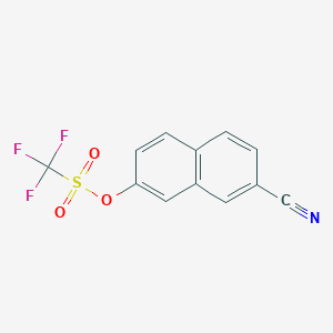 molecular formula C12H6F3NO3S B14248517 7-Cyano-2-naphthyl trifluoromethanesulfonate CAS No. 188616-78-6