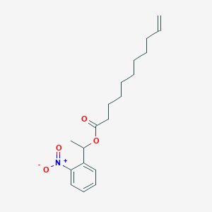 molecular formula C19H27NO4 B14248533 1-(2-Nitrophenyl)ethyl undec-10-enoate CAS No. 404353-09-9