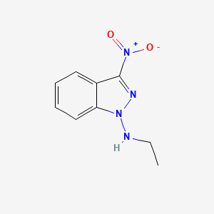 molecular formula C9H10N4O2 B14248588 N-Ethyl-3-nitro-1H-indazol-1-amine CAS No. 185011-37-4