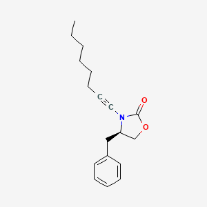 molecular formula C18H23NO2 B14248596 (4R)-4-Benzyl-3-(oct-1-YN-1-YL)-1,3-oxazolidin-2-one CAS No. 503590-32-7