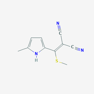 molecular formula C10H9N3S B14248597 Propanedinitrile, [(5-methyl-1H-pyrrol-2-yl)(methylthio)methylene]- CAS No. 497883-94-0