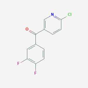 molecular formula C12H6ClF2NO B1424860 2-Chloro-5-(3,4-difluorobenzoyl)pyridine CAS No. 1187169-69-2