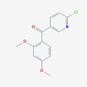 molecular formula C14H12ClNO3 B1424861 2-Chloro-5-(2,4-dimethoxybenzoyl)pyridine CAS No. 122628-36-8