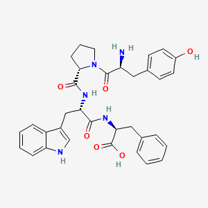 molecular formula C34H37N5O6 B14248620 L-Tyrosyl-L-prolyl-L-tryptophyl-L-phenylalanine CAS No. 213768-42-4